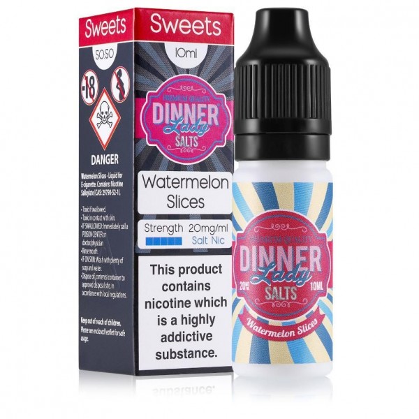 Watermelon Slices 10ml Nic Salt E-Liquid by Dinner Lady 20mg