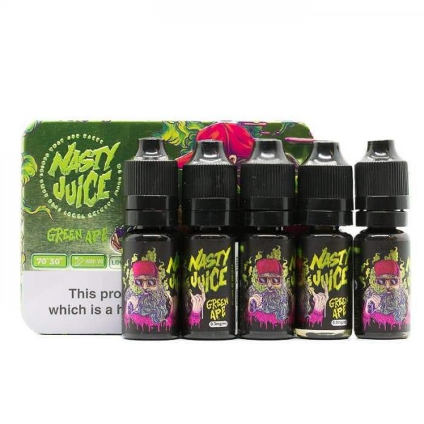 Green Ape 3mg E-Liquid by Nasty Juice 5 x 10ml Multipack