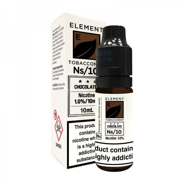 Chocolate Tobacco Nic Salt E-Liquid by Element 10ml