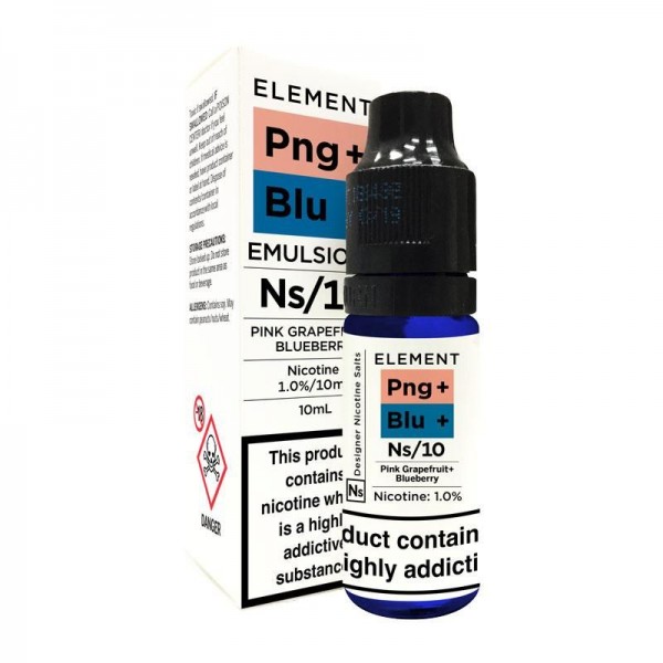 Pink Grapefruit + Blueberry Nic Salt E-Liquid by Element 10ml