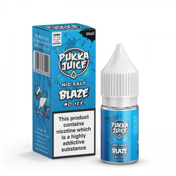 Blaze No Ice by Pukka Juice Nic Salt E-Liquid 10ml