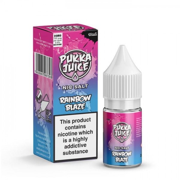 Rainbow Blaze by Pukka Juice Nic Salt E-Liquid 10ml