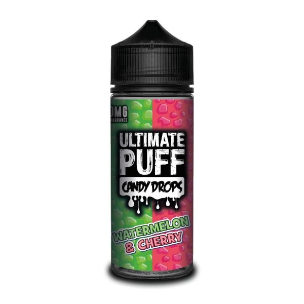 Ultimate Puff Candy Drops Watermelon & Cherry 100ML Short Fill E-Liquid