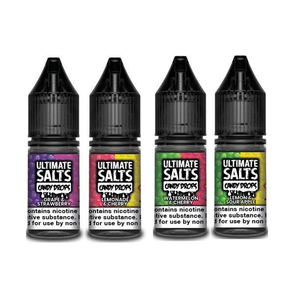 Watermelon & Cherry Nic Salt E-Liquid by Ultimate Puff Salts Candy Drops 10ml