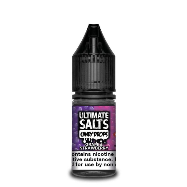 Grape & Strawberry Nic Salt E-Liquid by Ultimate Puff Salts Candy Drops 10ml