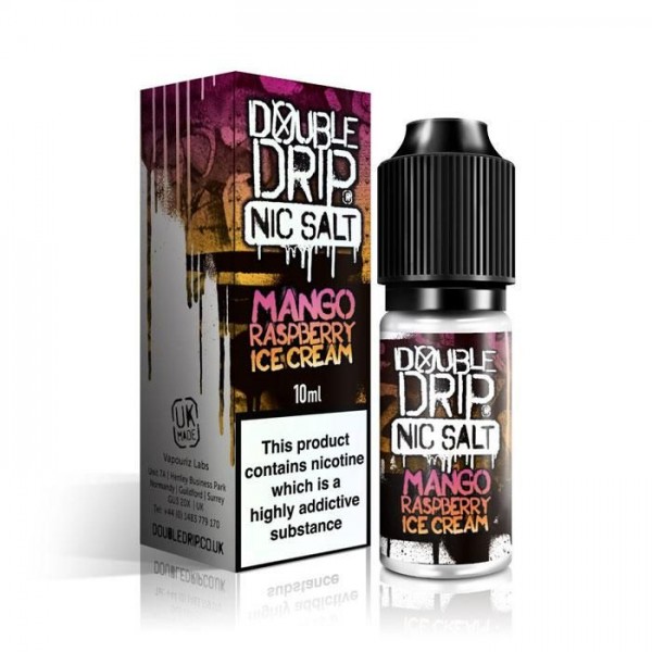 Mango Raspberry Ice Cream by Double Drip Nic Salt E-Liquid 10ml