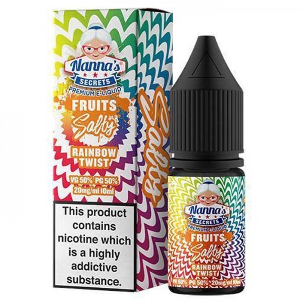 Rainbow Twist by Nanna's Secrets Fruits Nic Salt E-Liquid 10ml